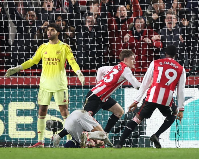 Keane Lewis-Potterning boshi bilan urgan goli Brentfordga ochko keltirdi va Arsenalni to'xtatdi